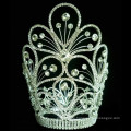 Mode Metall Silber hohe Festzug Schneeflocke Diamant Tiara Krone Tiara und Zepter